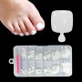 ZAHRVIA 120 Pièces Faux Ongles pour Orteil D'été Blanc Faux Ongles D'Orteil Couverture Complète Ongles Conseils Pied Ongles, 12
