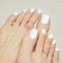 ZAHRVIA 120 Pièces Faux Ongles pour Orteil D'été Blanc Faux Ongles D'Orteil Couverture Complète Ongles Conseils Pied Ongles, 12