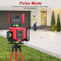 Vahlbeste Niveau Laser avec Trepied 4 x 360°, 4D 16 Lignes Laser Chantier avec 2 x 4800mAh Batterie & Affichage LED, Niveau Lase
