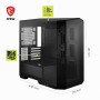 MSI MAG PANO M100L PZ Boîtier PC Micro-ATX, Support pour Carte Graphique, Niveau à Bulle, filtres à poussière, Espace de 33mm po