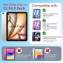 Coque pour iPad Air 11 M4/M3/M2 2026-2024/Air 5/4 Étui Lumière Stellaire | Porte Stylet Bumper TPU Souple Dos Transparent Suppor