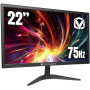 VIBOX Écran PC 21.5 Pouces, Moniteur de Bureau 75Hz, Faible lumière Bleue, Confort des Yeux, VGA et HDMI, Noir