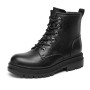 DREAM PAIRS Bottes pour Femmes Confortable Bottines Durable et Pratique Botte à Lacets Simple Strong-5