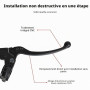Levier d'embrayage pliable CYWVYNYT pour Dirt Pit Bike 50CC - 125CC, Aluminium Anodisé, Noir, 7/8" (22 mm), Perche Réglable