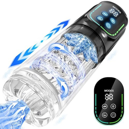 Masturbateurs Masculins Sex Toys avec 7 Modes Télescopiques & Rotation Et Succion, Automatique Masturbâteur Homme Mains Libres V