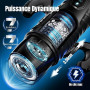 Masturbateurs Masculins Sex Toys avec 7 Modes Télescopiques et Rotations, Masturbateur Homme avec Poignée, Support pour Téléphon