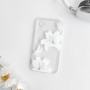 NITITOP pour iPhone XR Coque Coque Transparente Fleur Lys, Blanc | Mignon Floral et Papillon Motif, pour Femme Fille, avec Prote