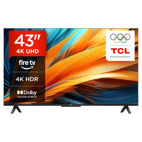 TCL 43PF650 43 Pouces 4K Ultra HD, HDR TV, Smart LED Fire TV (Dolby Vision, Dolby Atmos, DTS, HDR 10, Alexa intégré, Airplay2, M