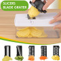 SGAONSN Coupe Legumes Multifonctions,22 En 1 Mandoline Cuisine,Coupe Legumes Manuel,Decoupe Legumes Cube Oignon Carotte Concombr