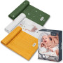 Lionelo Bamboo Set 3 Langes Coton Bébé 70 x 70 cm, Dino | 100 % Coton de Bambou, Doux et Thermorégulateur, Hypoallergénique, Ant
