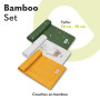 Lionelo Bamboo Set 3 Langes Coton Bébé 70 x 70 cm, Dino | 100 % Coton de Bambou, Doux et Thermorégulateur, Hypoallergénique, Ant