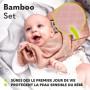 Lionelo Bamboo Set 3 Langes Coton Bébé 70 x 70 cm, Dino | 100 % Coton de Bambou, Doux et Thermorégulateur, Hypoallergénique, Ant