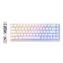 YUNZII MAD68 HE Clavier Gamer Filaire 8000Hz (Blanc, Magnetic Amber Pro) | Rapid Trigger, Switch Magnétiques à Effet Hall, RGB,