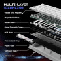 YUNZII MAD68 HE Clavier Gamer Filaire 8000Hz (Blanc, Magnetic Amber Pro) | Rapid Trigger, Switch Magnétiques à Effet Hall, RGB,