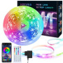 HOVVIDA Ruban LED 10m, LED Chambre 10m, Bande LED, 300 LED, 30 LED/Mètre | 1x10m, 24V, APP et Télécommande, Synchronisation de l