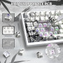 YINDIAO Attack Shark X820 Ultra Gasket Clavier Mécanique avec écran TFT et Knob, Disposition ANSI 75%, 2,4GHz/BT/Filaire, 5 Mous