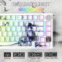 YINDIAO Attack Shark X820 Ultra Gasket Clavier Mécanique avec écran TFT et Knob, Disposition ANSI 75%, 2,4GHz/BT/Filaire, 5 Mous