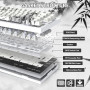 YINDIAO Attack Shark X820 Ultra Gasket Clavier Mécanique avec écran TFT et Knob, Disposition ANSI 75%, 2,4GHz/BT/Filaire, 5 Mous
