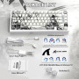 YINDIAO Attack Shark X820 Ultra Gasket Clavier Mécanique avec écran TFT et Knob, Disposition ANSI 75%, 2,4GHz/BT/Filaire, 5 Mous