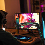 TONOR Bras de Micro de Gaming avec RGB, Bras de Microphone avec Pince de Montage de Bureau, Contrôle par App Mode RGB, Adaptateu