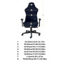 4 Pièces HoussedeChaisedeBureauavecAccoudoirs,HoussesdeChaise de Gaming,HousseFauteuilBureau Lavable,Antidérapant,convientauxcha