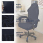 4 Pièces HoussedeChaisedeBureauavecAccoudoirs,HoussesdeChaise de Gaming,HousseFauteuilBureau Lavable,Antidérapant,convientauxcha