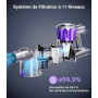 Tdyon Aspirateur Balai sans Fil 450W/40KPA, 50 Minutes Autonomie Aspirateur sans Fil Puissant avec Écran Intelligent, aspirateur
