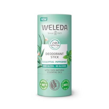 WELEDA - Deodorant stick Eucalyptus Peppermint - 50 g | Déodorant Femme Homme, 100 % d’Origine Naturelle, Sans Alcool, Sans Sels