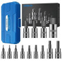 VORXEON 13Pcs Jeu de Douilles Allen 1/2 3/8 1/4 Douille à six pans 2mm à 14mm Set de embouts mâle à 6 pans en CRV Douille hex Do