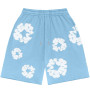 Short Homme Été Bermuda à Fleurs Y2K Hip Hop Streetwear, Short Baggy Léger avec Poches, Short Jogging Cargo Décontracté pour Vac