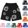 Short Homme Été Bermuda à Fleurs Y2K Hip Hop Streetwear, Short Baggy Léger avec Poches, Short Jogging Cargo Décontracté pour Vac