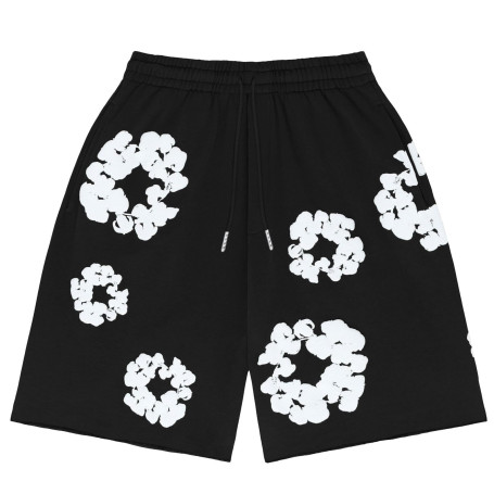 Short Homme Été Bermuda à Fleurs Y2K Hip Hop Streetwear, Short Baggy Léger avec Poches, Short Jogging Cargo Décontracté pour Vac