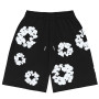 Short Homme Été Bermuda à Fleurs Y2K Hip Hop Streetwear, Short Baggy Léger avec Poches, Short Jogging Cargo Décontracté pour Vac