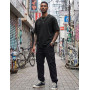 CTU Tee Shirt Oversize Homme Coton Manches Courtes T-Shirt S-5XL | Lavage acide, 100 % coton, épaisseur 230 g, col rond, lavage 