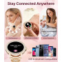 LIGE Montre Connectée Femme Bluetooth Appels pour Android iOS Sport Fitness Activity Tracker Montre Femme Connectée 1,32" HD Fré
