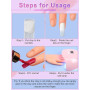 Deciniee Main d'Entraînement pour Ongles Silicone avec Kit Ongle Acrylique | Flexible Main D'entrainement Manucure avec 200 Faux
