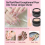 Aokitec Kit Gel Dur Ongles Rose Nude, 100 Formes et Pinceau | Kit complet avec gel dur rose nude, 100 formes et pinceau pour ext