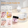 Kit Ongle Acrylique Gel Complet avec Main D'entrainement & Sac de Rangement | Poudre Acrylique Pour Ongles avec Poudres Acryliqu