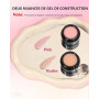 Aokitec Kit Gel Dur Ongles Rose Nude, 100 Formes et Pinceau | Kit complet avec gel dur rose nude, 100 formes et pinceau pour ext