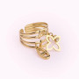 Bague Breloque Maille Marine Trèfle Acier Inoxydable - Taille Ajustable - Charms - Ne Rouille Pas - Idée Cadeau Parfaite -Tendan