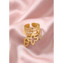 Bague Breloque Maille Marine Trèfle Acier Inoxydable - Taille Ajustable - Charms - Ne Rouille Pas - Idée Cadeau Parfaite -Tendan