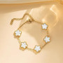XFSRG Bracelet Femme Zircon Cristal Fleur Bracelet Ajustable Bijoux Accessoires Cadeau pour Fille Cadeau pour l'anniversaire de