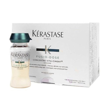 Kerastase - Gamme Fusio-Dose - Soin concentré Vita-Ciment reconstructeur intensif idéal pour cheveux abîmés et sur-sollictés - 1