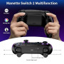 Reddening Lot de 2 Manette Switch 2 avec Station de Charge, Manette Switch pour Switch 2/Switch/Lite/OLED/PC, Manette Switch 1 a