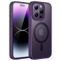 JETech Coque Mate Magnétique pour iPhone 14 Pro Max, Violet Intense | Compatible avec MagSafe, Dos Translucide Mat, Étui Housse