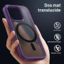 JETech Coque Mate Magnétique pour iPhone 14 Pro Max, Violet Intense | Compatible avec MagSafe, Dos Translucide Mat, Étui Housse