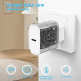 DGVERS 20W Chargeur Rapide USB C pour iPhone 17/16/15 & 2m Type C Câble | Adaptateur USB C Chargeur Rapide Prise Secteur USB-C C