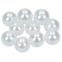 Perlin Lot de 200 perles de culture artificielles rondes en nacre blanche de 8 mm pour mariage, fête, décoration de bijoux, trav