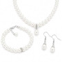 Perlin Lot de 200 perles de culture artificielles rondes en nacre blanche de 8 mm pour mariage, fête, décoration de bijoux, trav