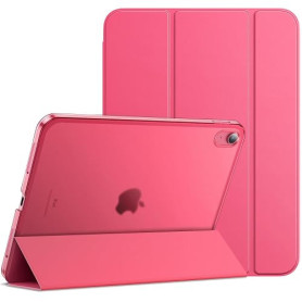 JETech Coque pour iPad (A16) 11e/10e Gén, Rose | Pour 2025/2022 Modèle, Étui Housse Dos Translucide Fin, Support 3 Volets, Veill